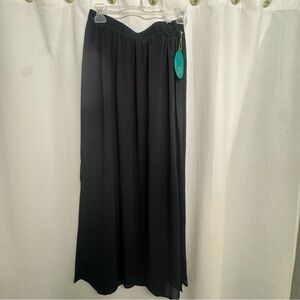 jcpenney Black Maxi Skirt Swim Coverup with Elastic Waistband